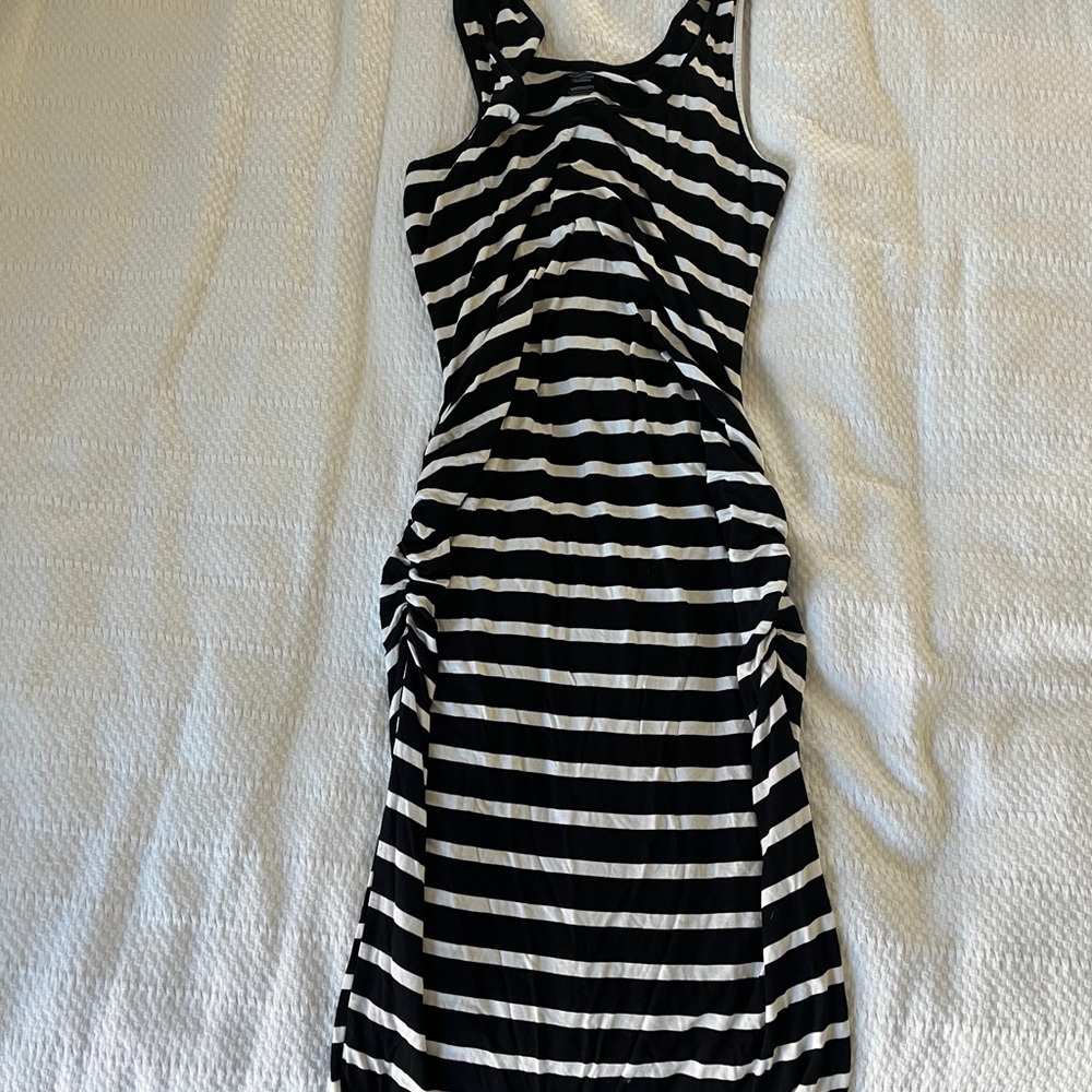 Black and White Striped Dress